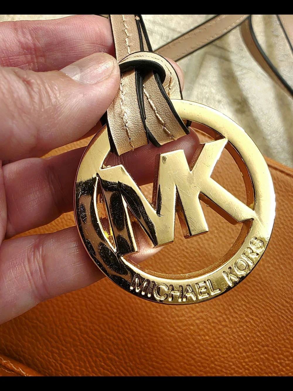 no brand cognac tote